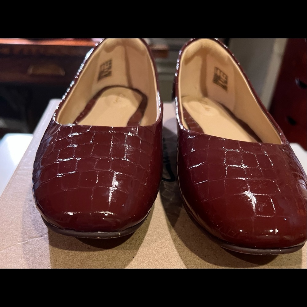 Clarks Loafers Leather - maroon